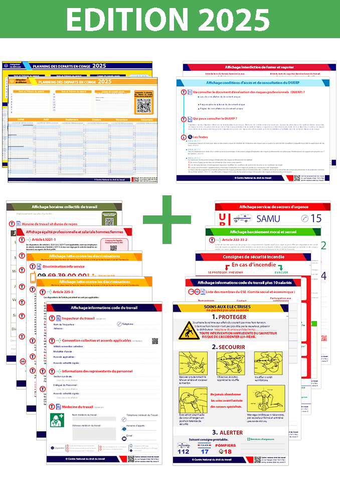 <b>Pack d'affichage obligatoire nouvelle édition 2025</b><br>(Inclus obligations de diffusion)