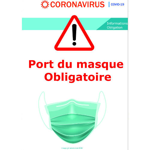 Port du masque obligatoire - signalétique