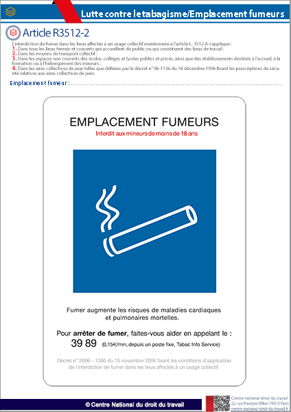 Emplacement fumeurs