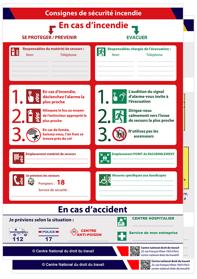 Consignes de sécurité incendie