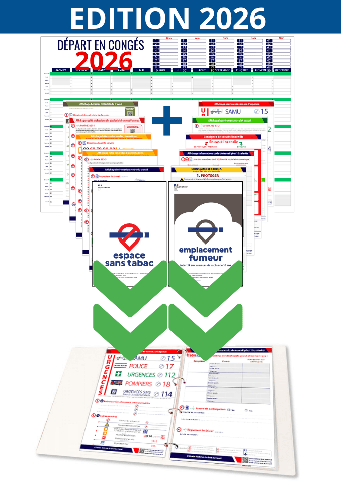 Pack d'affichages obligatoires Intégral en format classeur 2026