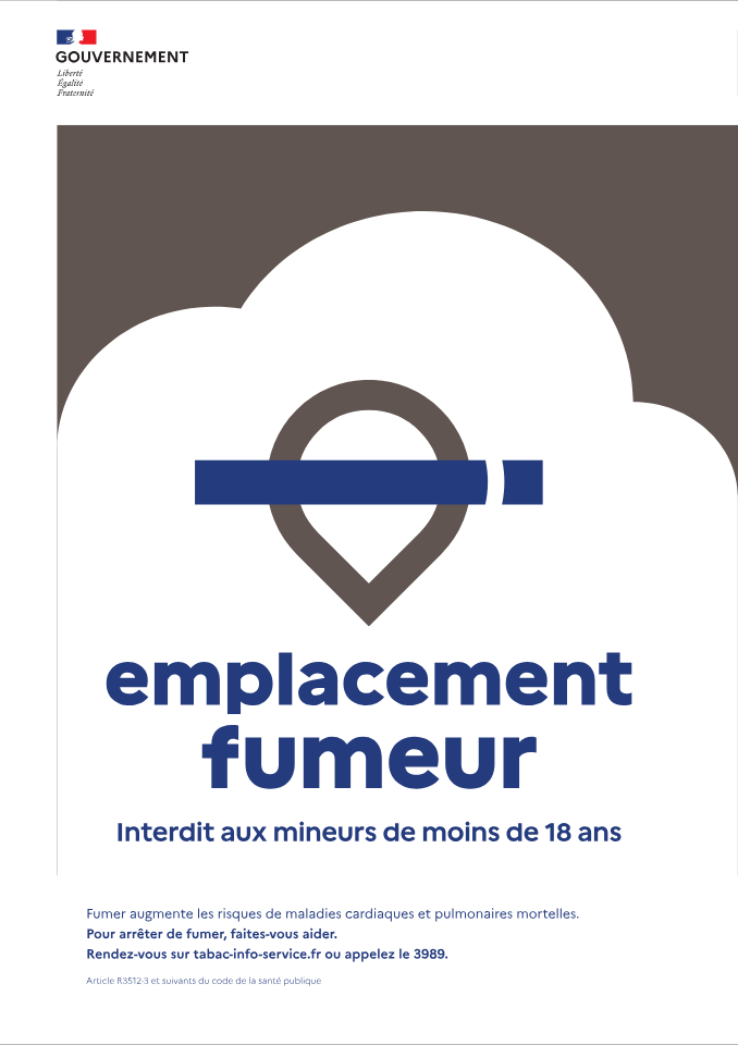 Affichage obligatoire emplacement fumeur