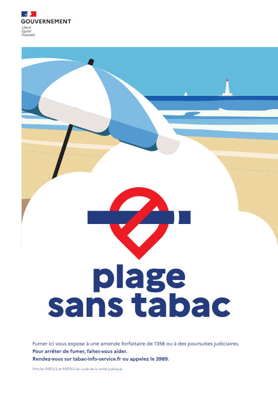 Panneau Plage Sans Tabac
